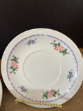 (Add) <€€ Ridgewood China Floral Spray Set/4 6” Saucer #RDG8