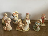 Vintage HALLMARK Figurines MARY & FRIENDS by Mary Hamilton 1989-1990 Holidays Set/7