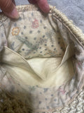 +* Vintage MACRAME Purse Bag Sand Beige Hippie Boho Woven Beaded