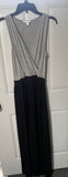 +* Womens/Juniors Small Charming Charlie Gray & Black Sleeveless Long Dress