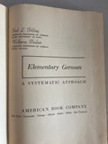 + Vintage Elementary GERMAN A Systematic Approach Fehling Paulsen Hardcover 1949
