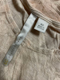 +* Womens Juniors Lauren Conrad XSmall Blush Top with Sheer Netting Overlay Short Sleeves