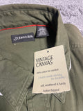 ** Men’s NWT St John's Bay Vintage Canvas Large Deep Ivy Long Sleeve Button Down Work Shirt Cotton