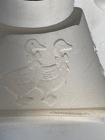 Vintage Ceramic Slip Casting Mold Potpourri Jar w/ Lid, Embossed Duck JK-311