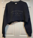 Medium Black Calvin Klein Jeans Cropped Sweatshirt