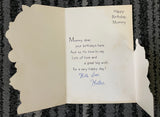 +* Vintage (4) Used Birthday/Mother’s Day  Greeting Card From Child Crafts Scrapbooking