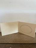 +* Vintage Baby Portrait Photograph Photo Holder Ivory with Embossed STORK Tabletop