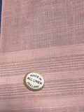 +* Vintage Light Pink Linen Tea Towel with Crocheted Hem Made in Ireland