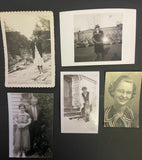 +* Vintage (5) B&W Photographs Late 1940’s Couple Men Women & Dog