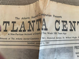 + ANTIQUE 3 Front Pages The ATLANTA CENTURY Georgia Newspaper 1861 & 1864 CIVIL WAR