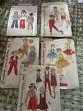 + Set/5 Vintage GIRLS Size 6 Smock DRESSES TOPS PANTS SHORTS Jumper Patterns 1960s 1970s