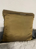 +* Set/3 Square 16” Embroidered & Beaded Pillows Floral on Velour Velvety Satiny Pillow Burgundy Green Browns Zipper Closure