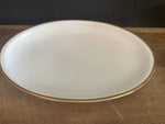 + Vintage Pfeiffer & Lowenstein Schlackenwerth Austria Empire II White China Gold Rim Oval PLATTER 1940s