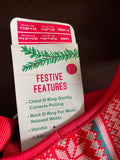 € New Fair Isle Red Merry & Bright Christmas LARGE Dog Comfort Vest Harness NWT