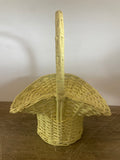 +* Small Yellow Basket Woven Wood With Handle (Copy)