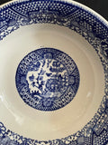 Vintage Blue and White Willow 6.5” Salad Dessert Cereal Bowl Oriental Design