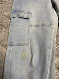 +^ Women’s Junior’s XSmall 26” Light Blue Denim with Gathered Leg Seams Deep Pockets Stretch