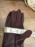 +* Vintage 10.5” Womens Juniors Small Brown Nylon Dressy Gloves