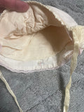 +* Vintage Baby Girls 3-6 Mo Pink & Ivory Satin with Lace Bonnet Hat Cap Lightweight Newborn Infant