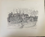 +* Vintage Pencil Art by Clark M Goff Williamsburg, Virginia Prentis Store, Pitt Dixon House & Printing Office