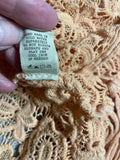 +* Womens/Juniors Small Lightweight Crocheted Apricot  Cardigan Sweater with Fringe by BKE