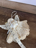 +* Crochet Angel Christmas Ornament 8” W x 7.5” H