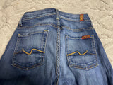 +* Womens/Juniors 7 For All Mankind Blue Denim Jeans 29” Waist Distressed
