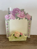 +* Vintage 3pc Desk Set Pen & Letter Holder, Ink Pen and Notepad by Lady Jayne LTD Rose Garden 2002