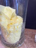 ** Set/6 Clear Glass BEER MUGS SCHOONER w/ History Ship Sailing Etched