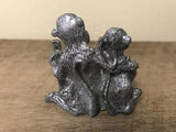 <€€* Pewter Noah's Ark Collection Pair Male Female MONKEYS Unbranded