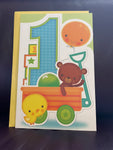 New Greeting Card HAPPY 1st BIRTHDAY w/ Envelope American Greetings