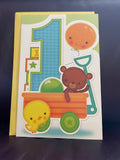 New Greeting Card HAPPY 1st BIRTHDAY w/ Envelope American Greetings