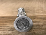 <€€ Vintage HALLMARK LITTLE GALLERY Fine Pewter Caroling Boy 1980 Miniatures