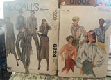 + Vintage Set/2 Women’s Misses Size 14 JACKET VEST SKIRT PANTS (4) BLOUSES Patterns McCALL’s 1970s
