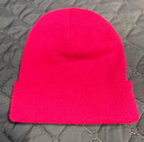 +* Women’s Juniors Hot Pink with Yellow Smiley Face Medium Weight Winter Beanie Stocking Hat Cap One Size
