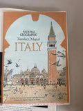 +* Vintage June 1970 National Geographic Magazine Italy Map