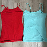 +* Pair/Set of 2 Womens Juniors Sz Small Cami Tops   SO & No Boundaries Adjustable Strap Bra Shelf