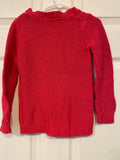 Girls Gap Kids XS Size 4/5 Bright Pink Cable Knit Long Sleeve Sweater 100% Cotton