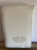 Vintage Leather White KJV Memorial Edition Holy Bible Concordance Zipper closure 1976
