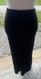 ** Womens Sz Small EK DESIGN Chocolate Brown Maxi Velvet Feel Skirt Slit Long
