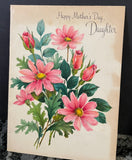 +* Vintage Used Happy Mother’s Day Daughter Greeting Card Crafts Scrapbooking