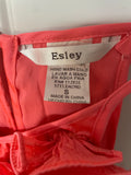 +* Womens/Juniors Small Coral Sleeveless Summer Dress by Esley Beaded Fabric Flowers