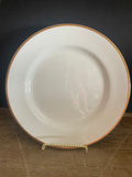 + Vintage Johnson Bros GROSVENER White China Gold Rim Set/3 DINNER PLATES 1920s England