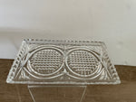 + Clear Glass Tray with Indents for Creamer Sugar Bowl  TRAY ONLY