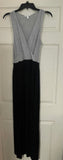 +* Womens/Juniors Small Charming Charlie Gray & Black Sleeveless Long Dress