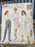 ** Vintage UNCUT Women’s Misses Size 20 PANTS and SKIRTS Pattern McCALL’s Easy 3953 1988