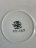 + Vintage NAPCO China Luncheon Hostess Set Handpainted 4-8” Luncheon Plates, 3 Teacups