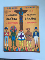 Vintage New Set of Three The Discoveries of Canada History Children’s Coloring Books Rare