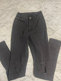 +* BOB Jeans Womens/Juniors Black Jeans Size 3/4 Distressed Skinny Stretch
