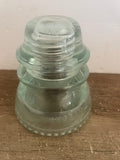 +^ Clear Vintage Green Glass Telephone Pole Insulator HEMINGRAY #42 Made in USA Beaded